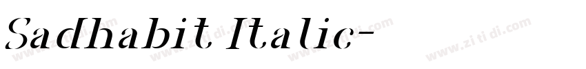 Sadhabit Italic字体转换